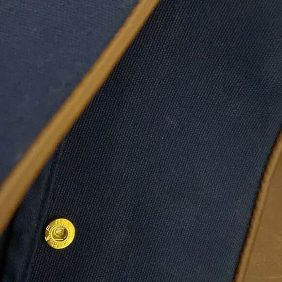 Vintage Etienne Aigner Blue Canvas Shoulder Bag - Picture 5 of 6